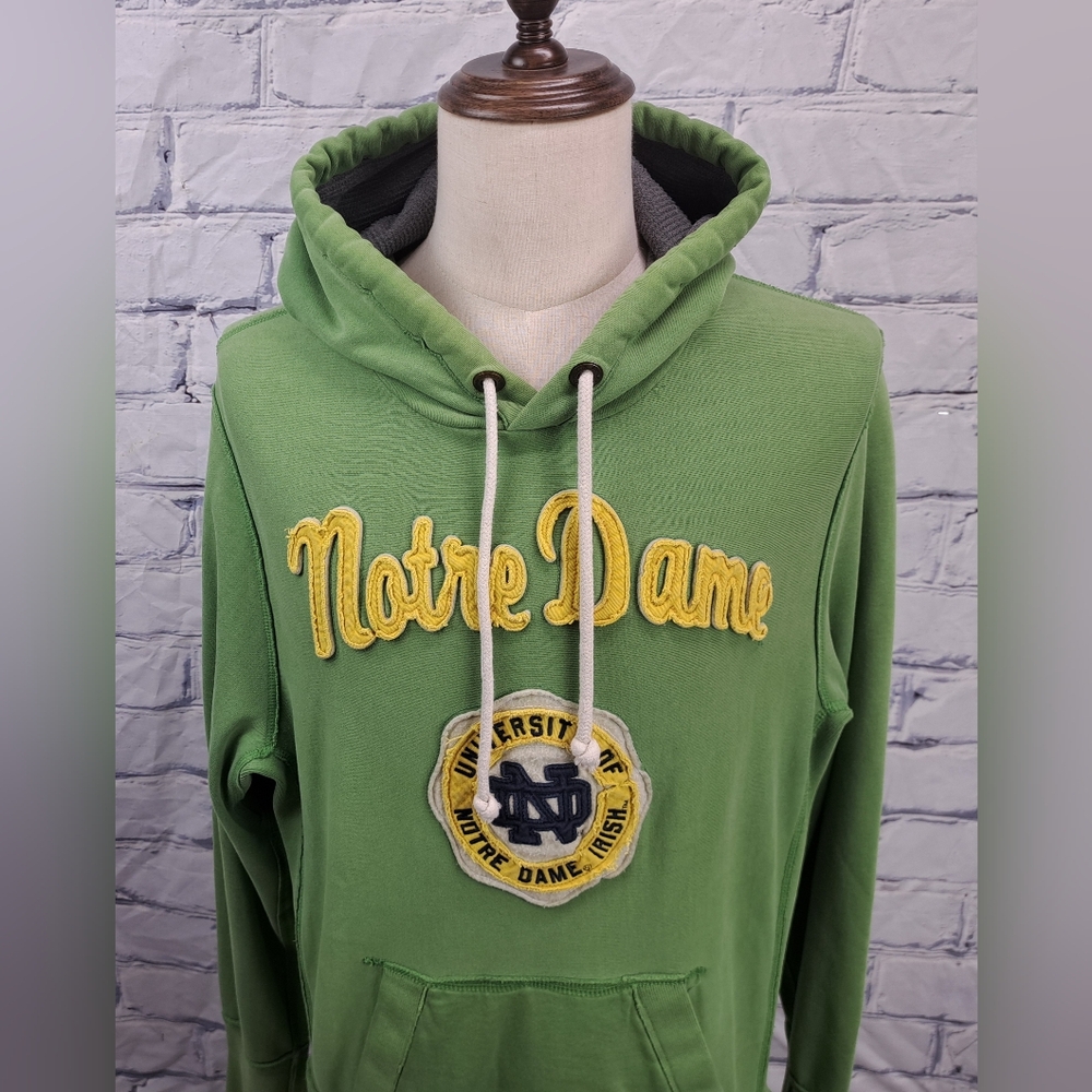 Campus Crew Men's Hoodie Sweater Notre Dame Vintage Y2K Football NCAA Medium - Picture 2 of 14